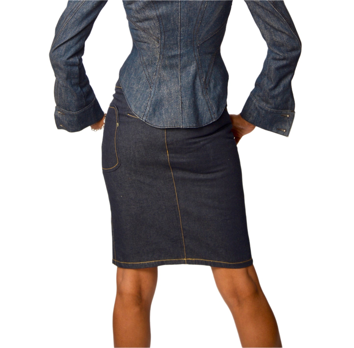 ONE SEAM DENIM SKIRT