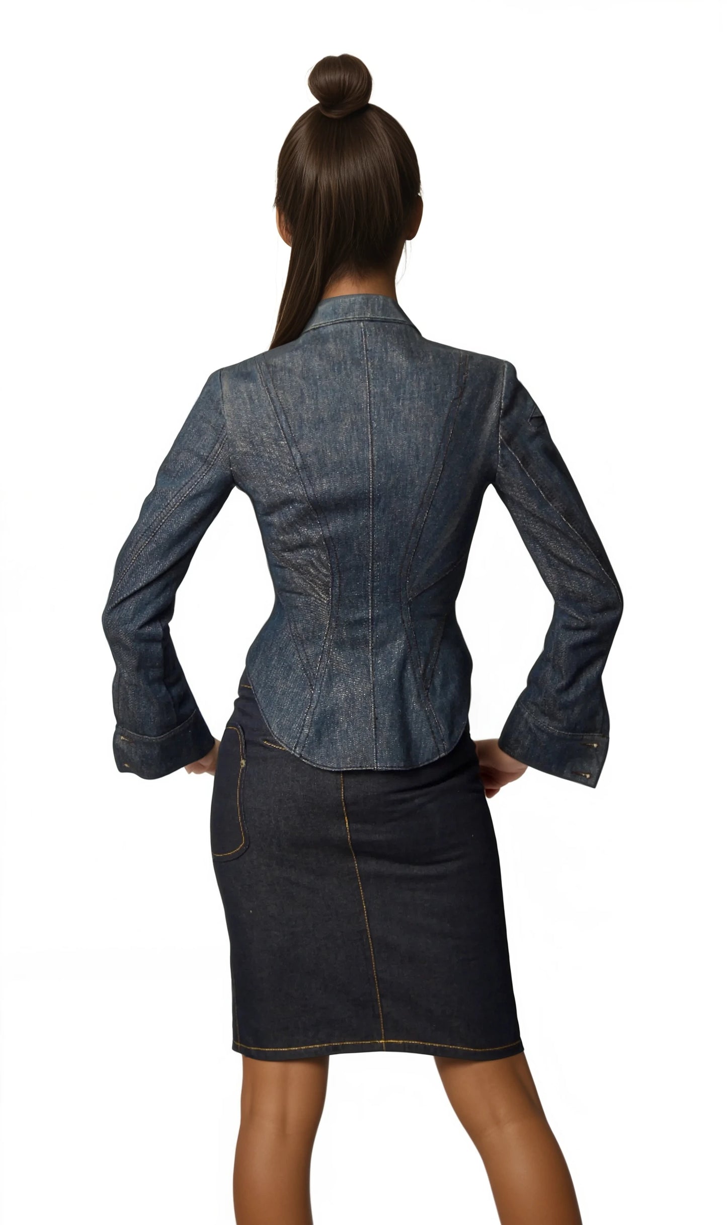 DENIM TUXEDO TALE JACKET