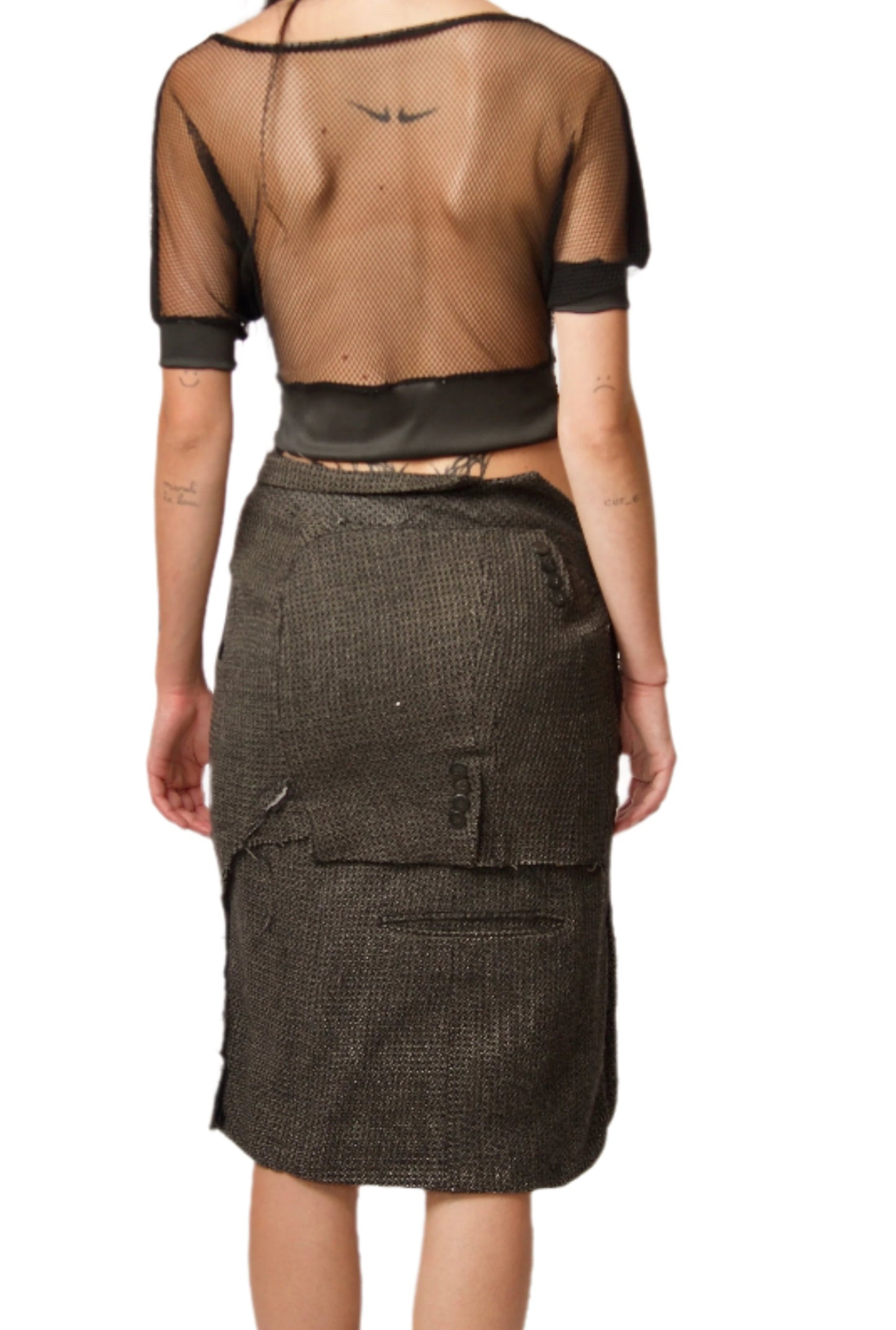 WOOLY PENCIL SUIT SKIRT