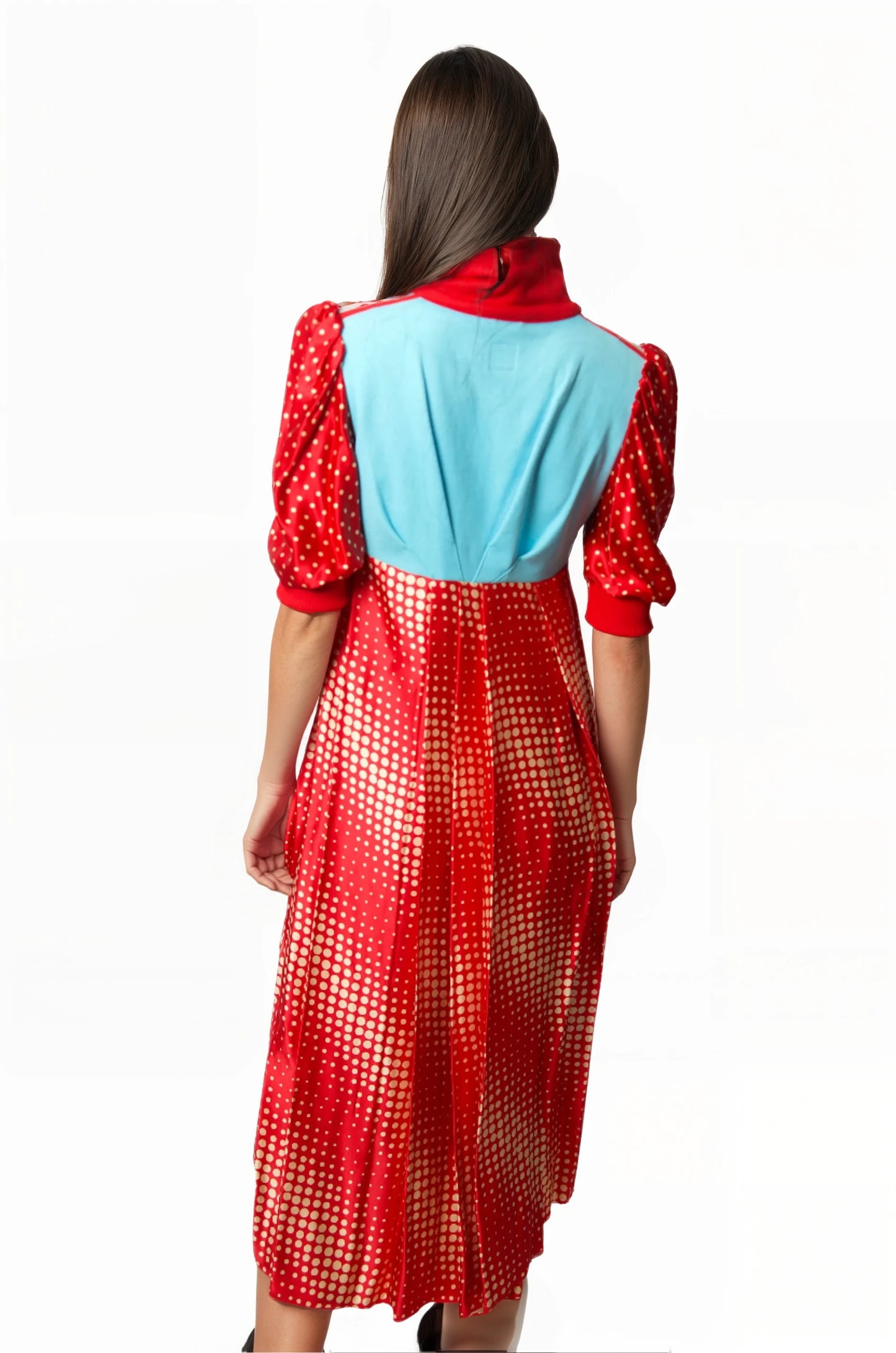 RED AND BLUE ADIDAS SILK DRESS