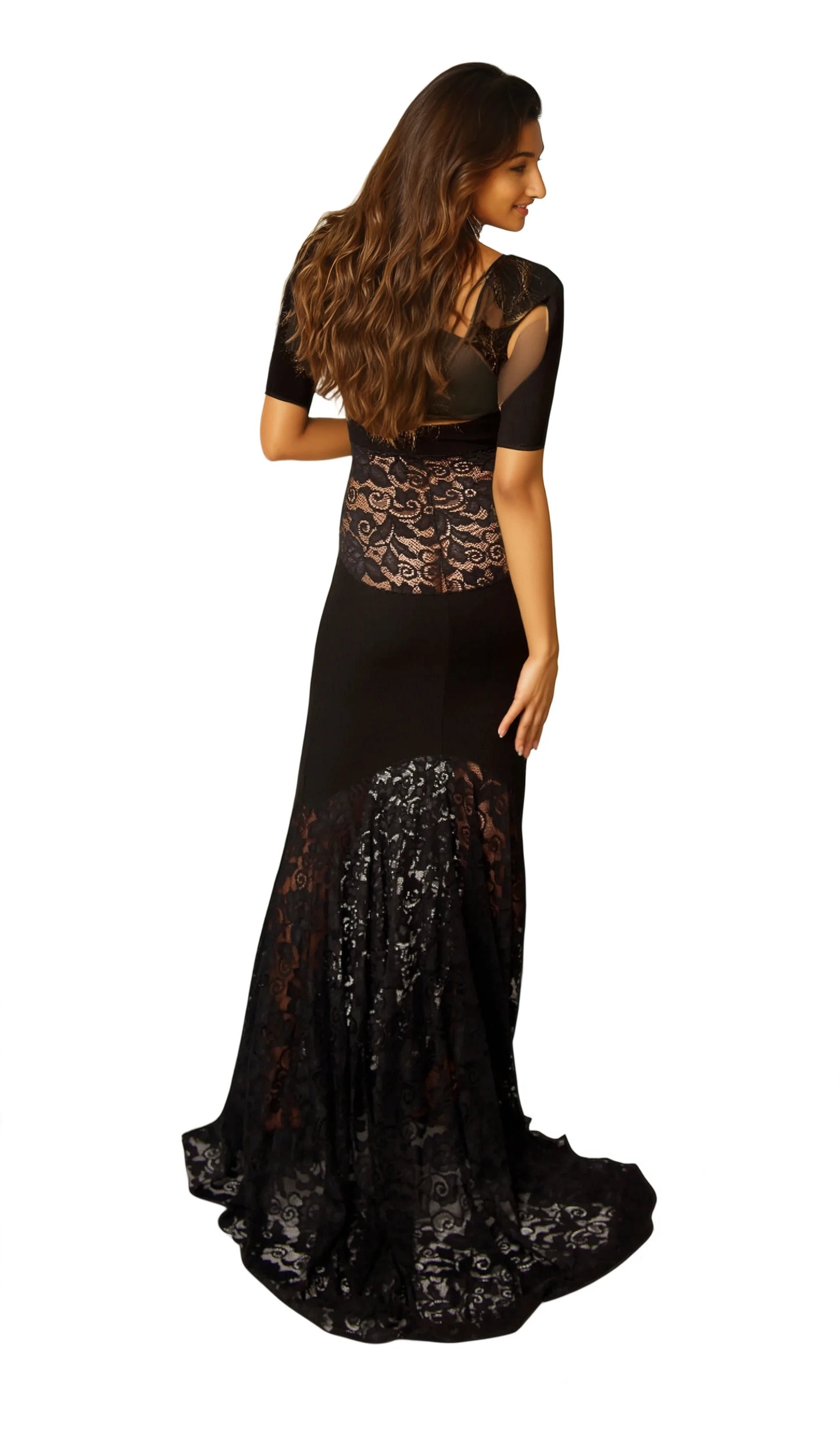 LACY TRUMPET GOWN