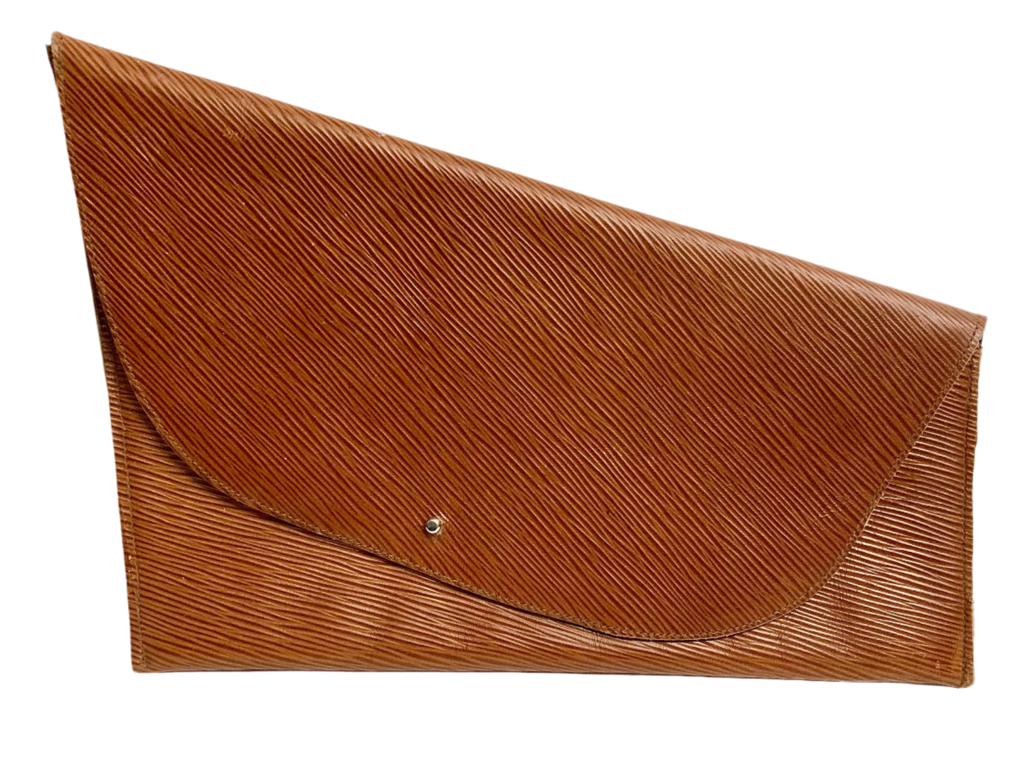Leather asymetric clutch